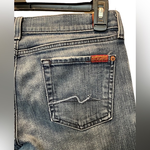 7 for all Mankind Stretch Blue Bootcut Jeans Women’s Size 30 - Picture 3 of 9